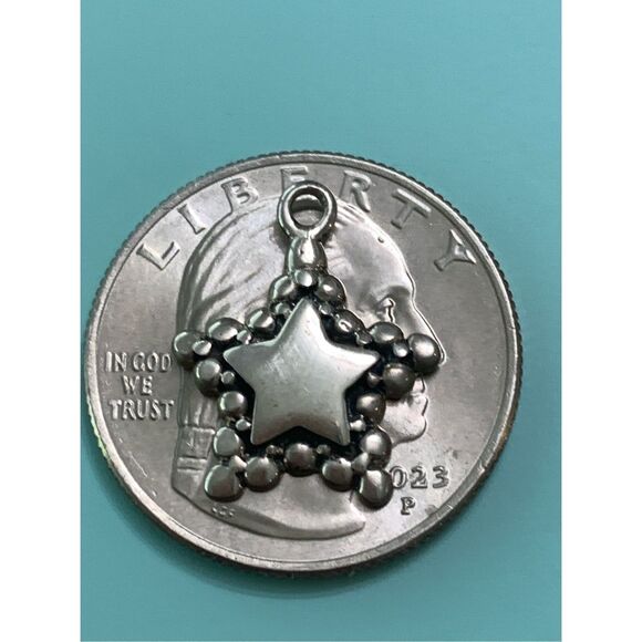 .925 Star outlined with Bubbles Sterling Silver Jewelry #retired Star - Picture 3 of 3